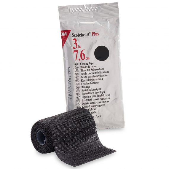 TAPE, CAST SCOTCHCAST 3"X4YDSBLK (10RL/BX)