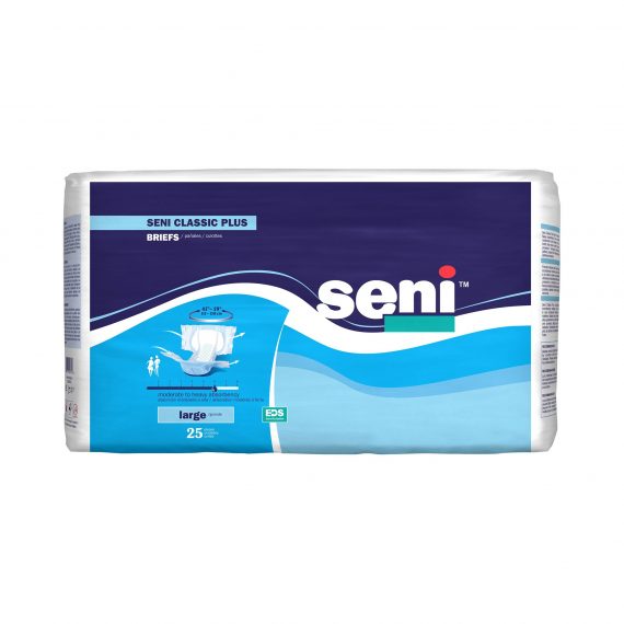 BRIEF, INCONT SENI CLASSIC PLUS LG 45"-59" (25/PK 4PK/CS)