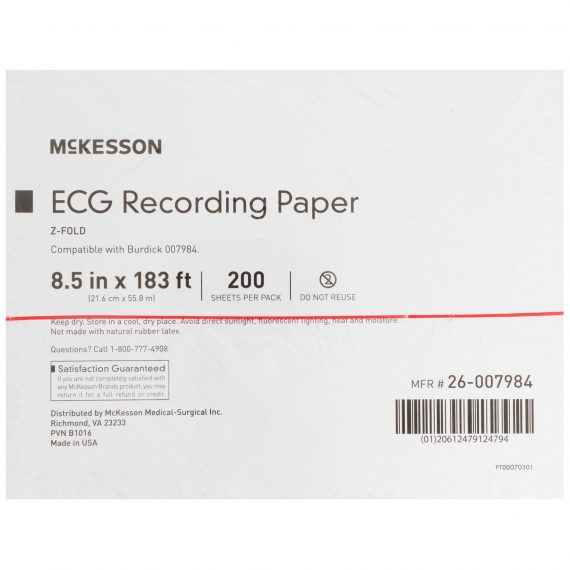 PAPER, ECG F/007984 8.5"X183'(200/PK 10PK/CS)