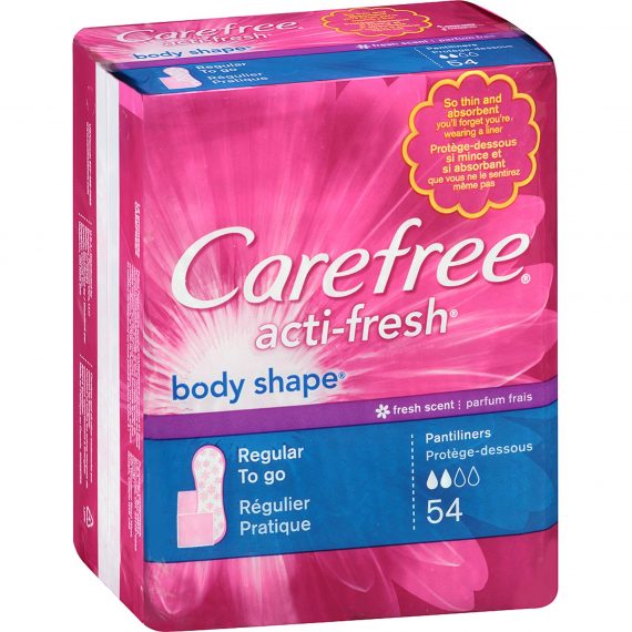 PANT LINER, BDYSHP CAREFREE IND WRP (54/PK)