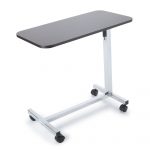 TABLE, OVERBED H-BASE WALNUT CHROME MGM81