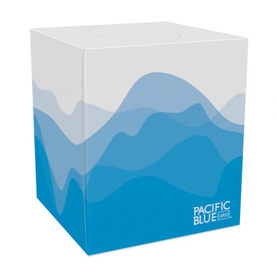 TISSUE, FACIAL CU 2PLY WHT (100/BX 36BX/CS) GEORGP