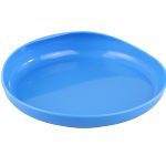 PLATE, SCOOP FLAT BOTTOM PLASBLU 6 3/4" FABENT