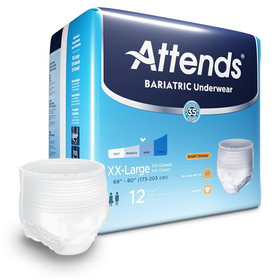 UNDERWEAR, BARIATRIC XXLG (12/BG 4BG/CS)