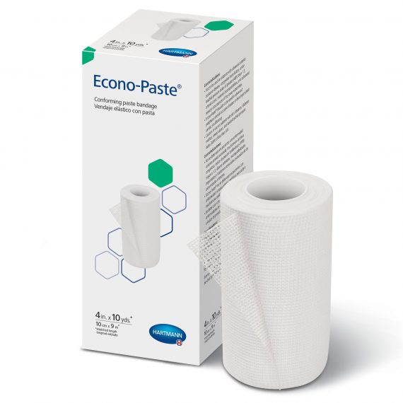 BANDAGE, ECONO-PASTE 4"X10YD (12/CS)                  HRTMAN