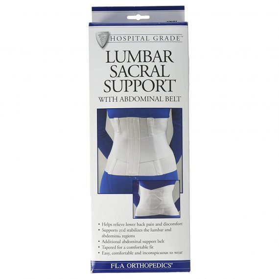 LUMBAR SUPP, WHT W/ABD BELT 10" 3XL                   SNCAST