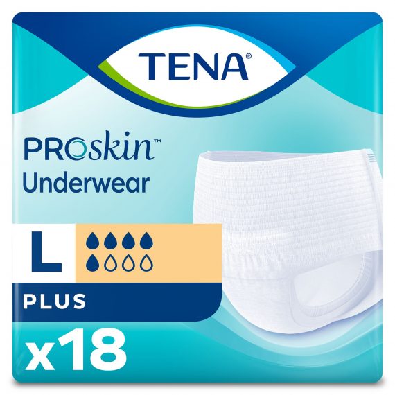 UNDERWEAR, INCONT TENA + UNSXWHT LG (18/PK 4PK/CS)