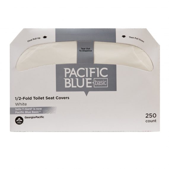 COVER, TOILET SEAT HALF-FOLD WHT (250/BX 20BX/CS) GEORGP