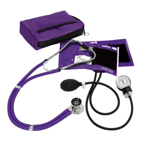 BLOOD PRESSURE KIT, W/CASE PURP PRSTGE