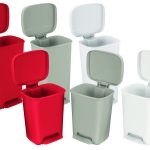 WASTECAN, STEP-ON RECTNGL PLASWHT 52QT MGM81