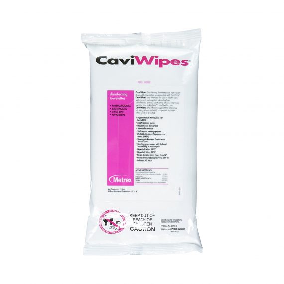 WIPE, WET DISINF CARVIWIPES FLAT PK (45/PK 20PK/CS METREX