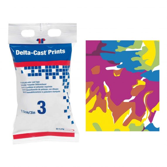 TAPE, CAST DELTA PASTEL PRINT3"X4YDS (10/BX)
