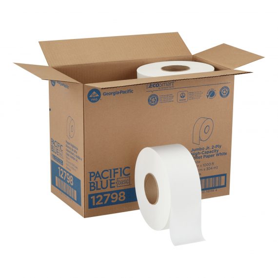 TISSUE, TOILET ENVSN 2PLY JUMBO WHT (8RL/CS) GEORGP