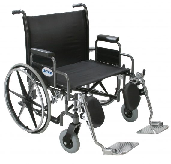 WHEELCHAIR, RMVBL FULL ARMS ELEV LEG REST (1/EA) D/S