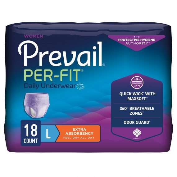 UNDERWEAR, PREVAIL PER-FIT WOEN 44"-58" LG (18/BG 4BG/CS)