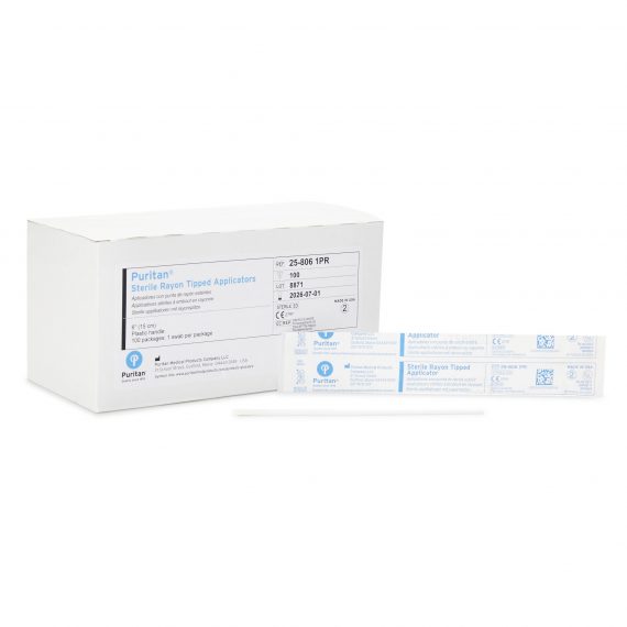 APPLICATOR, RAYON TIP STR 6" (100/BX) PURMED
