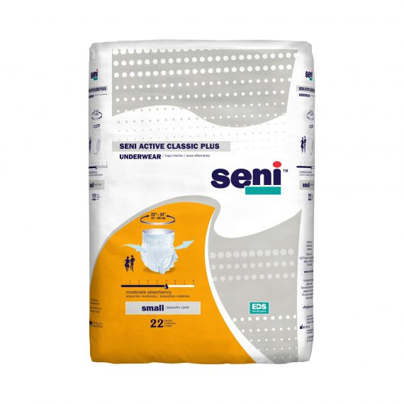 UNDERWEAR, INCONT ACTIVE CLASSIC+ SM 22"-33" (22/PK 4PK/CS)