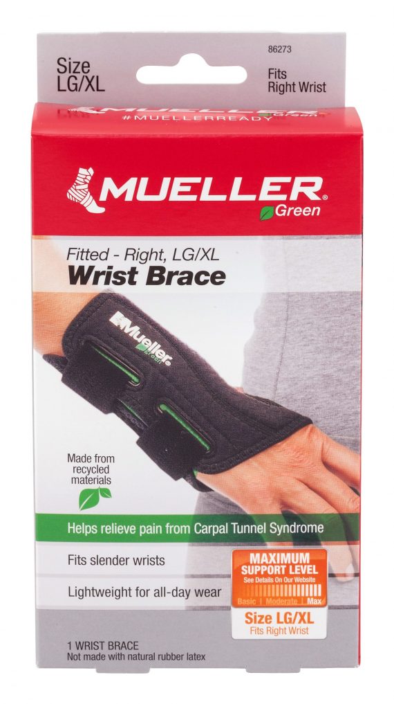 WRIST BRACE, FITTED GREENLINERT LG/XLG
